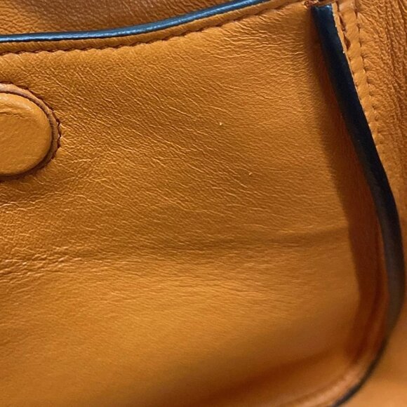 PRADA Triangle Logo Orange Leather Tote Bag 1353-041925 - Picture 9 of 14